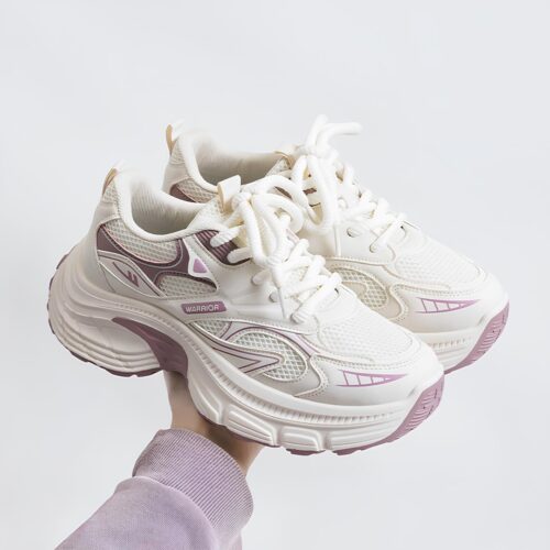 Дышащие женские/подростковые кроссовки Warrior WXY-K389C-Beige/Purple фото 3