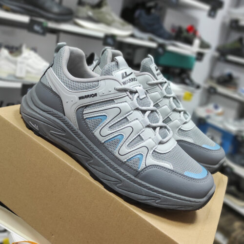 Дышащие легкие спортивные кроссовки Warrior WXY-4350M-Grey/Blue фото 5