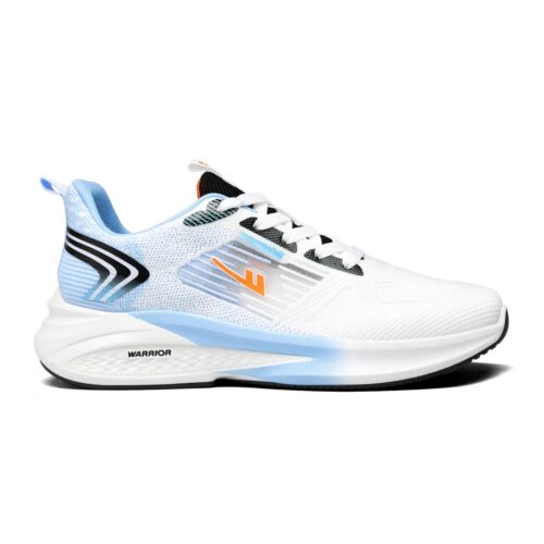 Дышащие легкие спортивные кроссовки Warrior WXY-K602C-White/Blue/Black фото 6