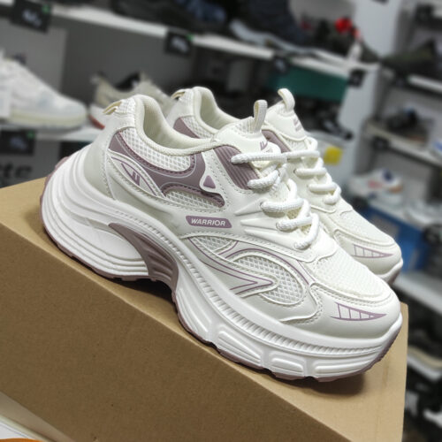 Дышащие женские/подростковые кроссовки Warrior WXY-K389C03-Beige/Purple фото 7