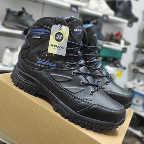 Оригинальные демисезонные/зимние кроссовки Bona G178E чёрного цвета фото 6